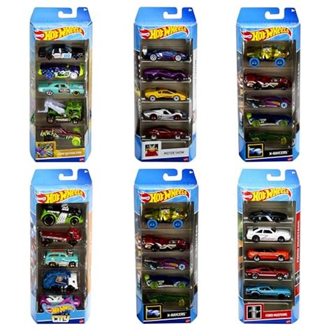 Pacote 5 Carros Sortidos Hot Wheels Mattel Multicor não é possível escolher as cores Aqui