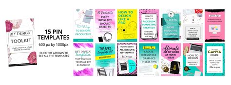 15 Pin Templates For Canva Kate Danielle Creative