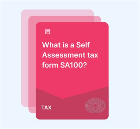 What Is A Self Assessment Tax Form Sa100