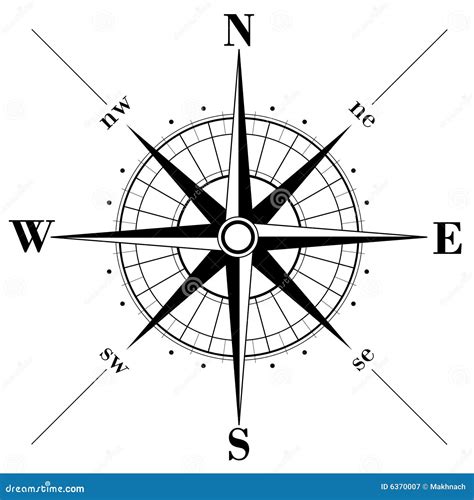 Compass Rose stock vector. Illustration of compass, adventure - 6370007