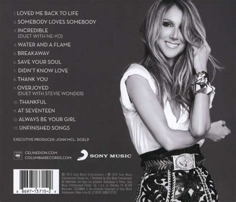 Céline Dion Loved Me Back To Life Cd Jpc