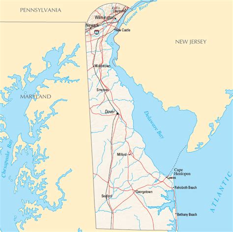 Delaware Map - United States