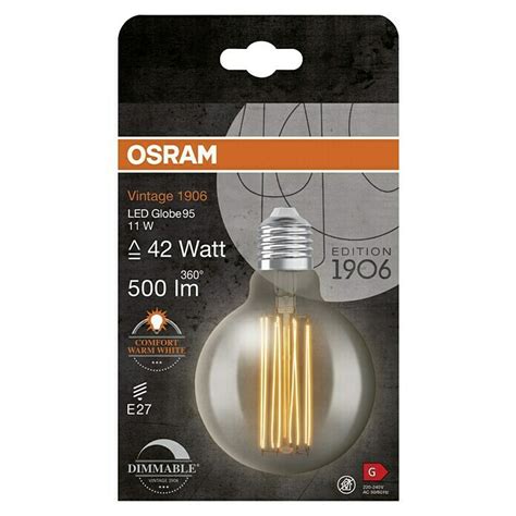 Osram Led Lampe Vintage Edition Globe Form E E Dimmbar