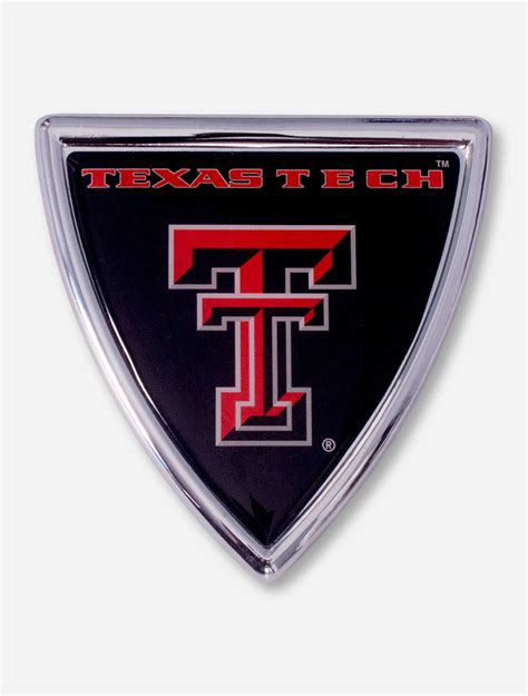 Texas Tech Double T on Black Badge Emblem - Red Raiders