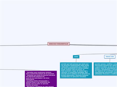 Derechos Fundamentales Y Mecanismos De Pro Mind Map