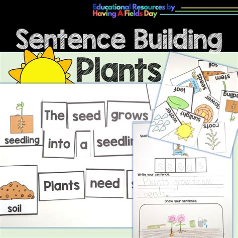 Sentence Building Tiles and Worksheets | Plants | Made By Teachers