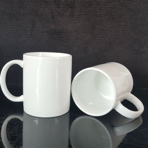 Round Ceramic Sublimation White Mug 11oz Blank For Ting Capacity