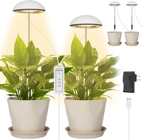 Sondiko Grow Light for Indoor Plants Full Spectrum, 2 Pack LED Grow ...
