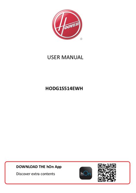 User Manual Hoover Hodg S Ewh English Pages