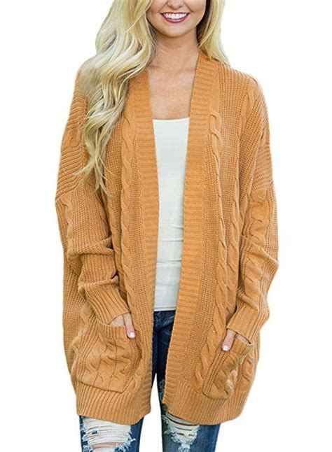 Dokotoo Womens 2023 Fashion Open Front Long Sleeve Cardigans Sweaters