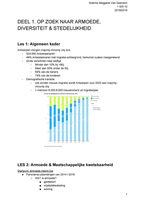 Diversiteit En Armoede In De Stad I Meggane Van Geersom 1 SW 10 DEEL