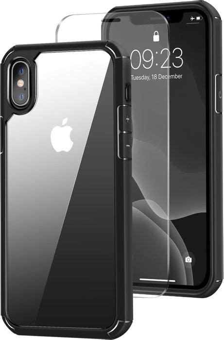 Coque Pour Iphone X Et Xs Avec Verre Tremp Anti Choc Silicone