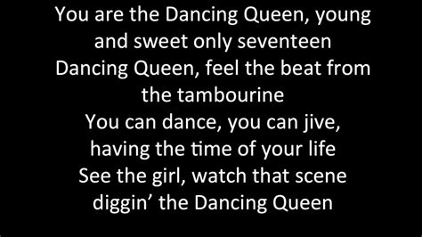 ABBA Dancing Queen (Lyrics) YouTube