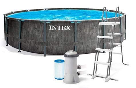 26742 Каркасный бассейн круглый Intex GreyWood, 457х122см (полный ...