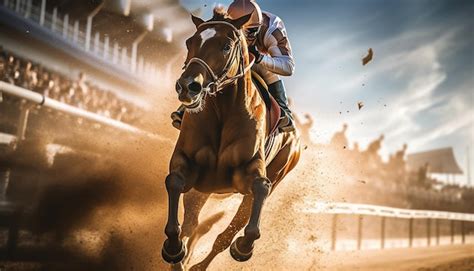 Premium AI Image | horse racing editorial dynamic photography in the ...