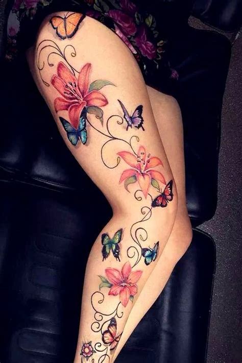 Butterfly Tattoos For Females White Flower Tattoos Black Flowers