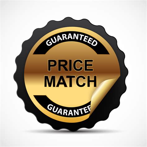 Price Match Guarantee Gold Label Sign Template Vector Illustratio 2722470 Vector Art At Vecteezy