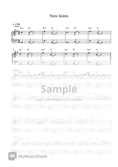 Newjeans New Jeans Easy Piano Sheet Sheets By Pianella Piano