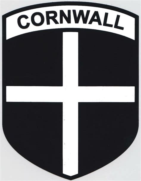 Cornwall County Flag Car Sticker Shield Self Cling