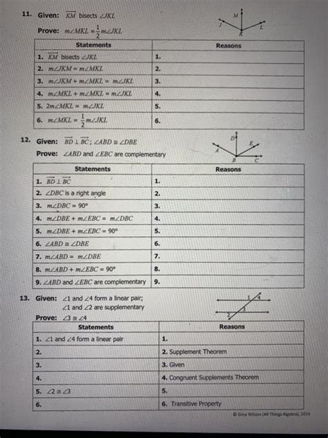 Solved Name Unit Logic Proof Homework Angle Proofs