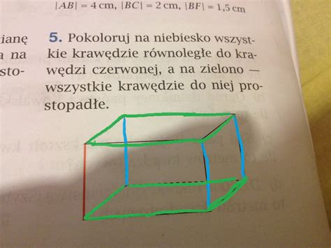 Pokoloruj Na Niebiesko Wszystkie Kraw Dzie R Wnoleg E Do Kraw Dzi