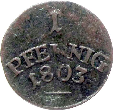 Pfennig Charles August Sajonia Weimar Eisenach Numista