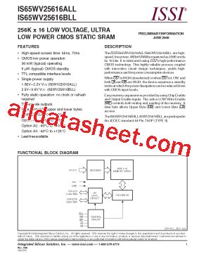 Is Wv All Datasheet Pdf Integrated Silicon Solution Inc