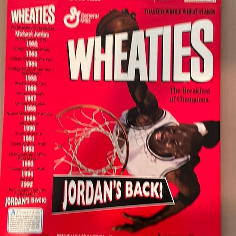 1988 Michael Jordan Wheaties Cereal Box Opened - Gem