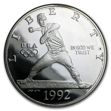 Buy 1992-S Olympic Baseball $1 Silver Commem Proof (w/Box & COA) | APMEX