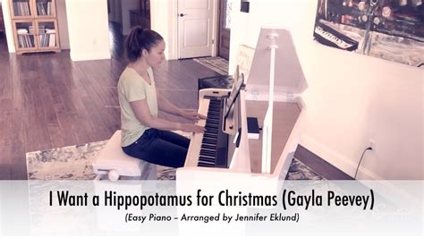 I Want A Hippopotamus For Christmas Gayla Peevey Easy Piano Sheet