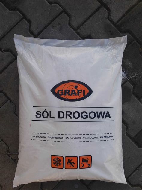 Sól drogowa dowóz worki 25kg workowana 1 tona 40 worków mróz lód