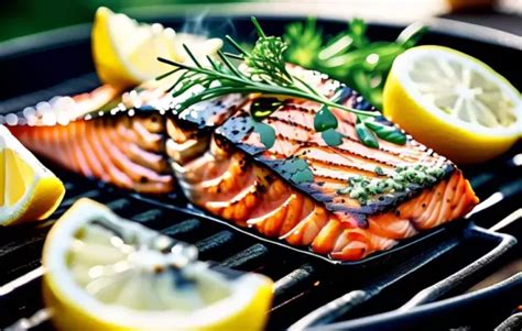 Köstlicher gegrillter Lachs mit frischer Zitronen Kräuter Marinade