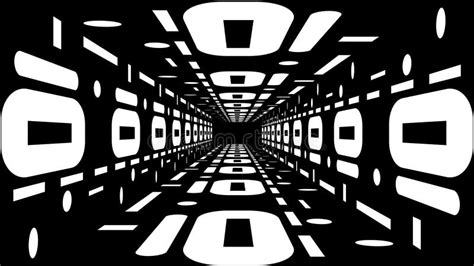 Retro Game Style Infinite Tunnel Seamless Loop Animation Stock Footage