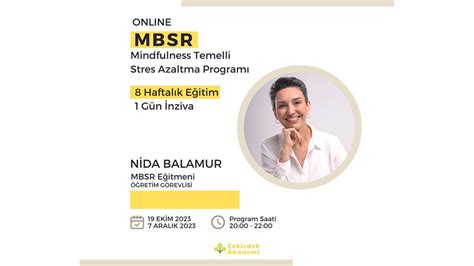 Mbsr Mindfulness Temelli Stres Azaltma Program October