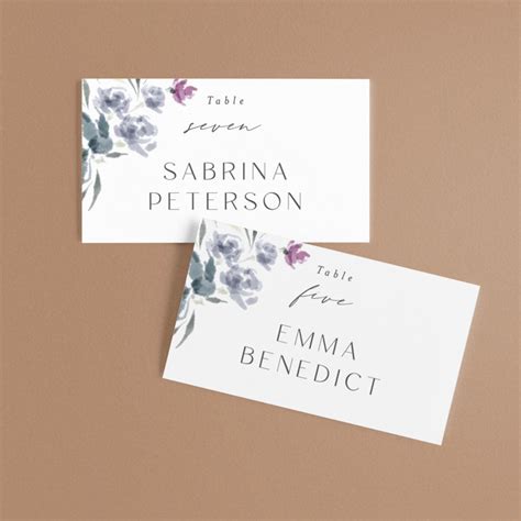 Violet Cascade Place Cards By Nicoletta Savod Minted