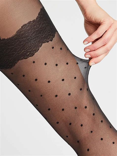 Collant Fantaisie Deniers Cleopatre RougeGorge Lingerie Noir Kiabi