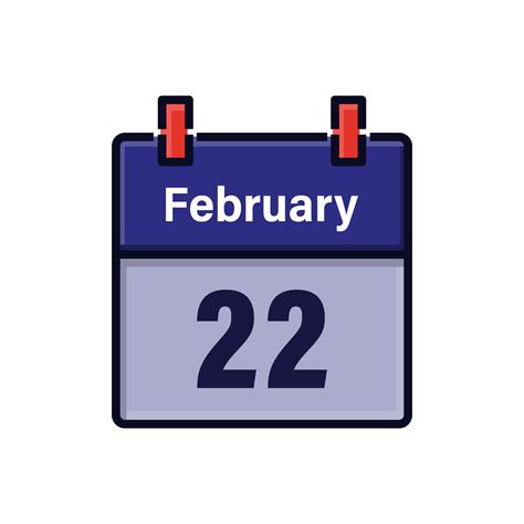 February 22, Calendar icon. Day, month. Meeting appointment time. Event ...