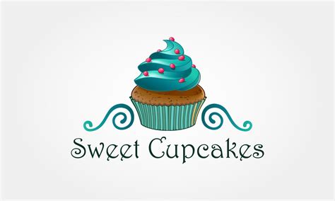 Sweet Cupcakes Vector Logo Template. Bakery Cupcakes Logo is a combined with vintage and modern ...