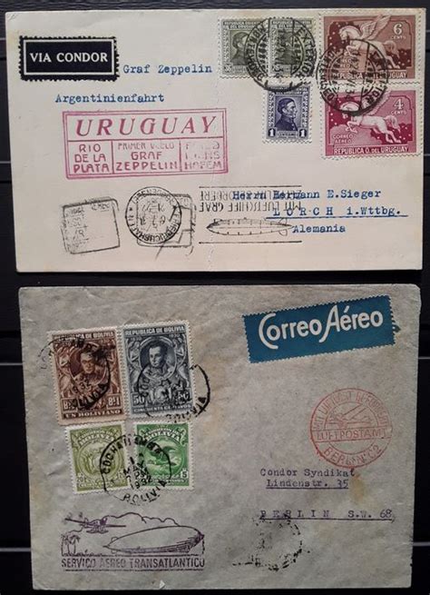 Bolivia And Uruguay Zeppelin Documents Catawiki