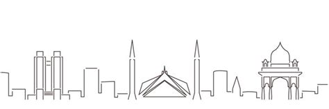 Islamabad city skyline Royalty Free Vector Image