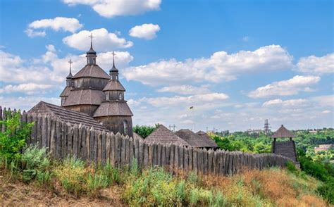 Premium Photo | External walls, wooden fence and watchtowers of the ...