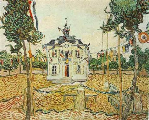 Vincent Van Gogh The Paintings Auvers Town Hall On July