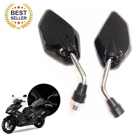 Yamaha Sniper Motorcycle Side Mirror Glossy Black Short Stem