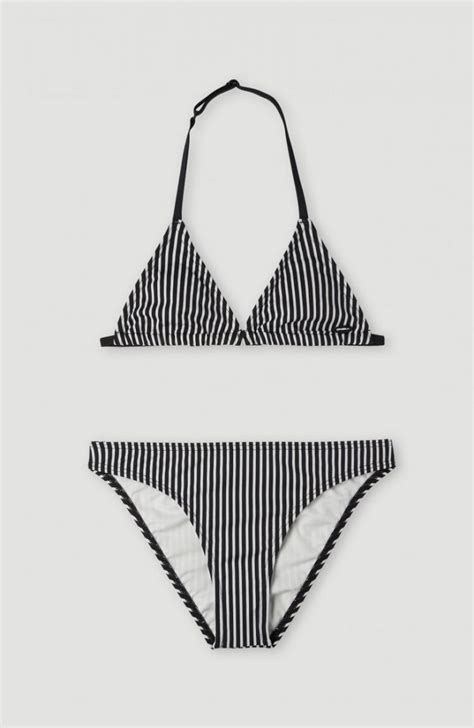 Oneill Venice Beach Party Triangle Bikini Set Black Ao 5 Girls