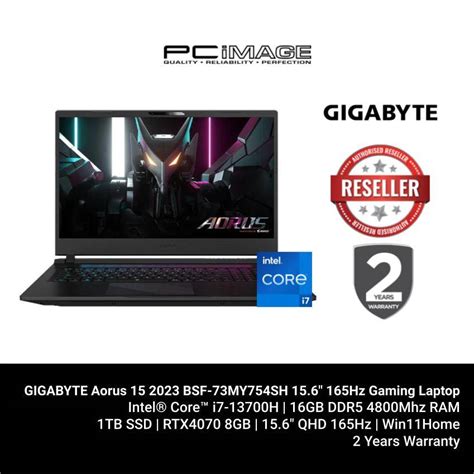 Gigabyte Aorus 15 2023 Bsf 73my754sh 156 165hz Gaming Laptop Pc Image