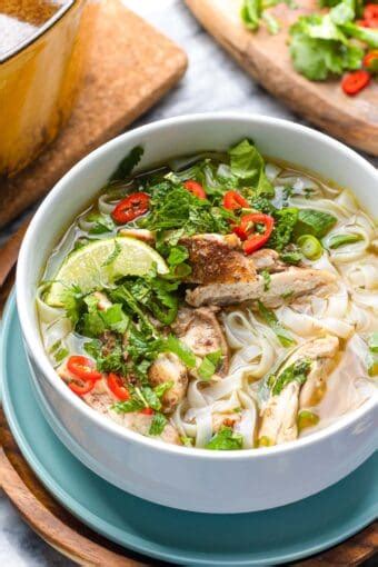 Five Spice Chicken Noodle Soup Easy Pho Recipe A Saucy Kitchen