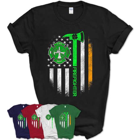 Irish Firefighter St Patricks Day Shirt Fireman T T Shirt Teezou Store