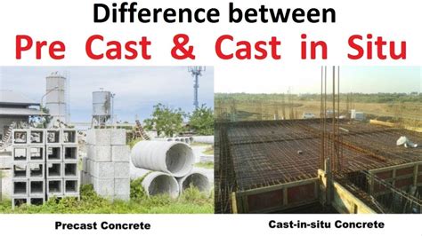 Difference Between Pre Cast Cast In Situ Concrete Youtube