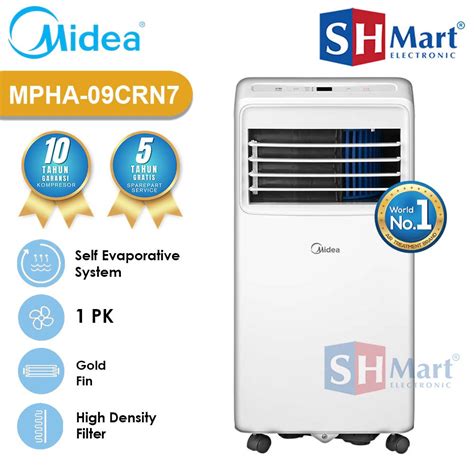 Jual Ac Portable Midea Pk Mpha Crn Mpha Crn Gold Fin With Roda