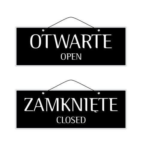 Tabliczka OTWARTE OPEN ZAMKNIĘTE CLOSED wersja nr 6B